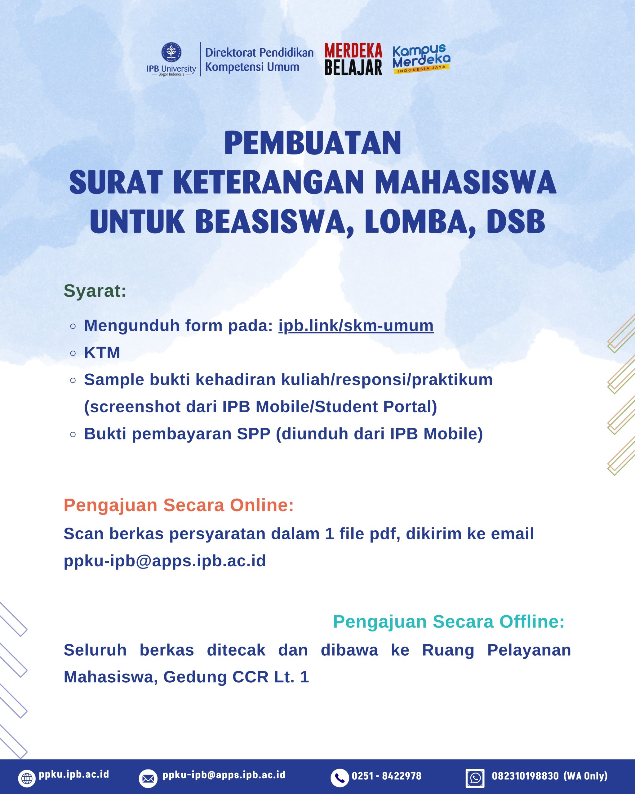 Surat Keterangan Mahasiswa Umum